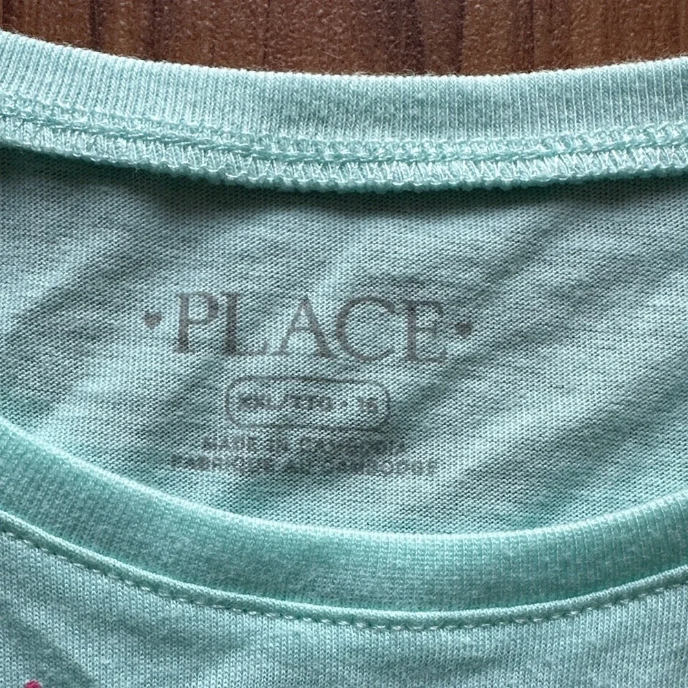 NWT The Children's Place Girls Mint Graphic Long Sleeve‎ Tee Size  XXL (16)